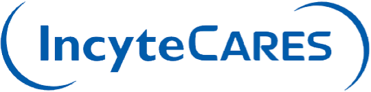 Image of IncyteCares logo a program that offers access, reimbursement, education and support.