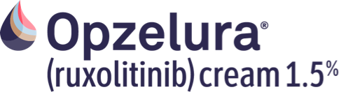 Opzelura (ruxolitinib) cream 1.5% logo a product of Incyte Corporation